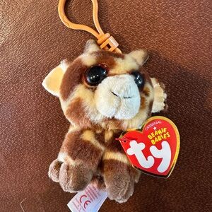 Ty Beanie Babies Giraffe Keychain- Retired Peaches